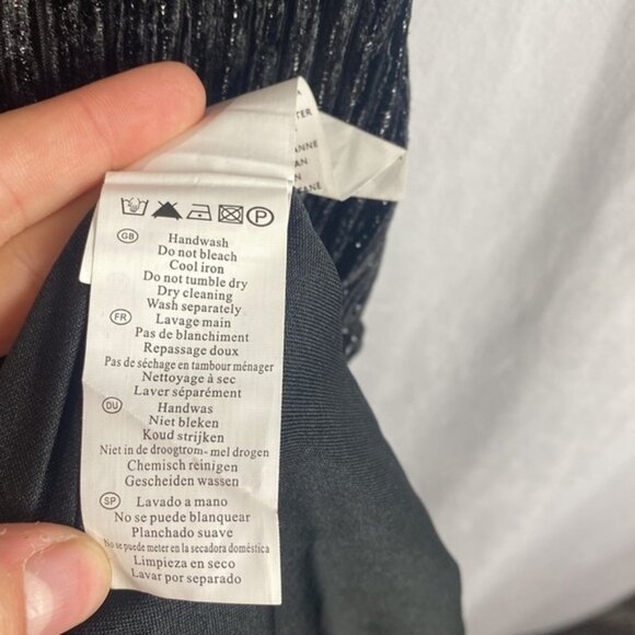 Tommy Hilfiger Black Faux Leather Gray Wool Like Tall Riding Buckle Boots  9 5 - Picture 11 of 14